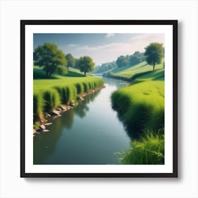 Green Field Art Print