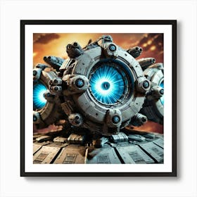 A Detailed Close Up View Of The Rotating Plasma Tu Converted Art Print