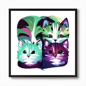 Three Kittens Art Print