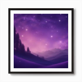 Purple Night Sky Art Print