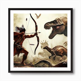 Prehistoric Hunter Art Print