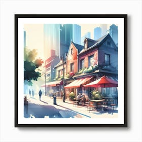 Street Scene In Toronto Art Print