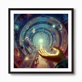 Hand Reaching Out Of A Tunnel Art Print