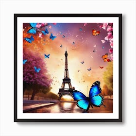 Butterfly In Paris 5 Art Print