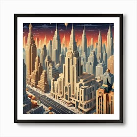 New York City Skyline 5 Art Print