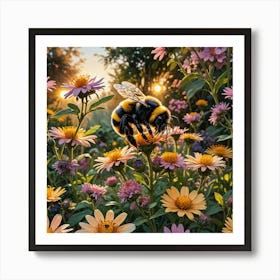 Bumble Bee Art Print