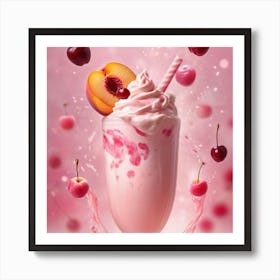 Cherry Milkshake Poster