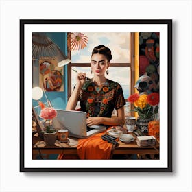 Frida a business woman Art Print