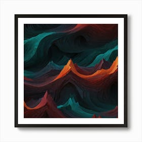 Abstract Wave Painting 1 Art Print