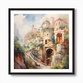 Tuscan Tranquility: Oil-Painted Fantasia Art Print