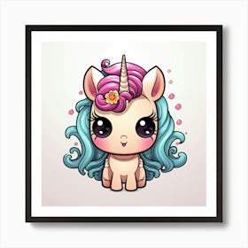 Cute Unicorn 623 Art Print