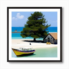 Boat On The Beach 1 Art Print