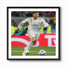 Ronaldo In Action Art Print