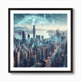 Futuristic Cityscape 5 Art Print