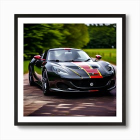 Lotus Car Automobile Vehicle Automotive British Brand Logo Iconic Performance Stylish Des (2) Art Print
