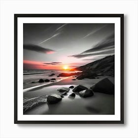 Sunset On The Beach 8 Art Print