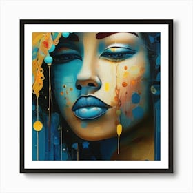 Blue Eyed Woman 1 Art Print