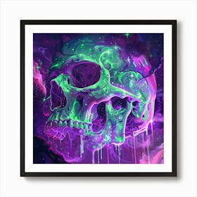 Psychedelic Skull 22 Art Print
