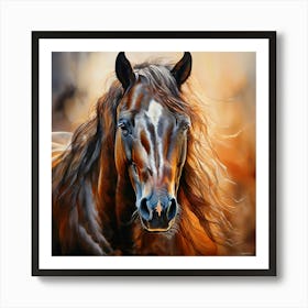 Watercolor Andalusian Horse Studio Photography Complex Details High Detai Art Print