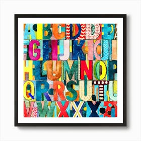 Colorful Alphabet Art Print