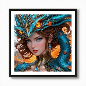 Blue Dragon hjb Art Print