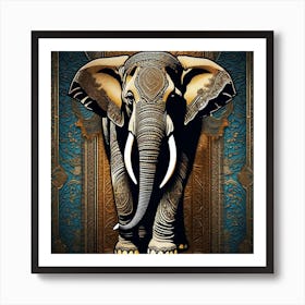 Elephant Painting 1 Art Print