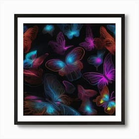 Colorful Butterflies Art Print