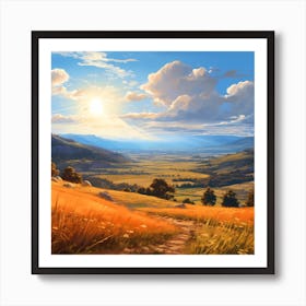 Early Evening In Late Summer Countryside Art Print