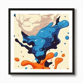 Brain Splatter Art Print