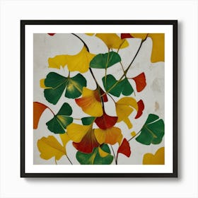 Ginkgo Leaves Art Print