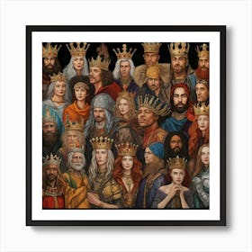 Abstract Kings And Queens Art Print 2 1 Art Print