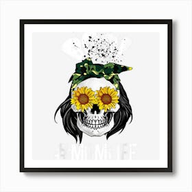 Halloween Costume For Mom Scary Skull Boo Mom Life Outfit Art Print