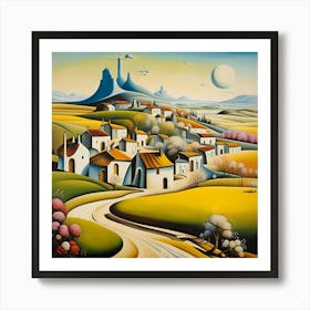 Village In The Countryside Art Print