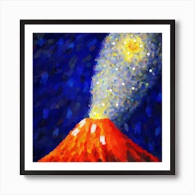 Vulcan and stars Art Print