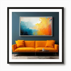 Mock Up Canvas Framed Art Gallery Wall Mounted Textured Print Abstract Landscape Portrait Art Print