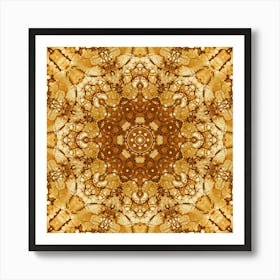 Abstraction Yellow Solar Mandala 1 Art Print