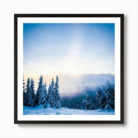 Abstract Landscape Showcasing The Battle Between Winters Chill And The New Years Promise Sun Rays (2) Art Print