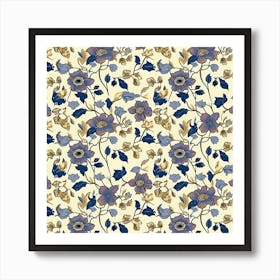 Floral Morning London Fabrics Floral Pattern 2 Art Print