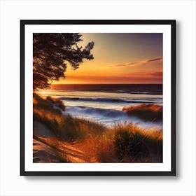 Sunset On The Dunes Art Print