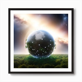 Earth In Space 43 Art Print