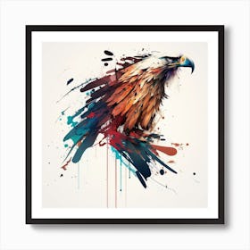 Myeera Abstract Art Logo Of A Flying Eagle D2eb68c8 Dc90 4cc7 8ec1 E6d1d3c86353 Art Print