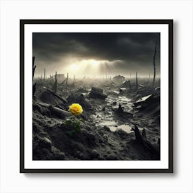 Rose In The Ruins Art Print