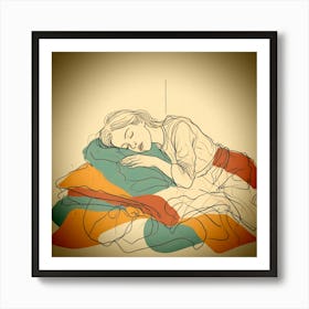 Sleeping Girl Art Print