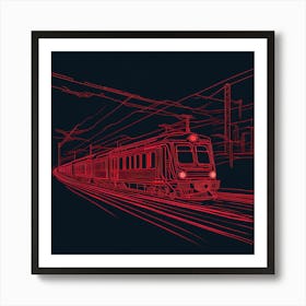 Train On The Tracks Art Print