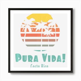 Pura Vida Vintage Sunset Art Print