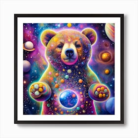 Psychedelic Bear Art Print