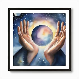 Hands Of Light Art Print