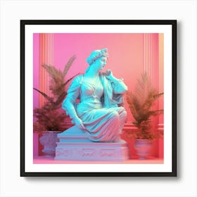 vaporwave greek statue 1 Art Print