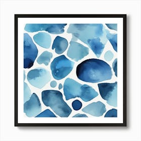 watercolour droplets Art Print