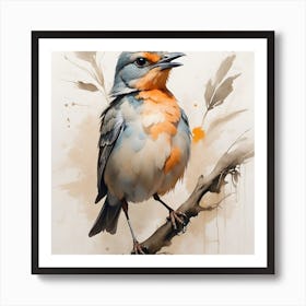 Bird On A Branch Art Print